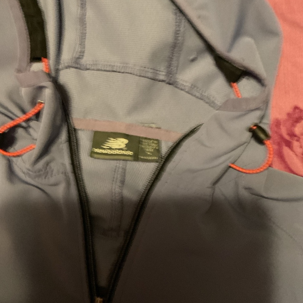 New Balance Light Gray Jacket with Red Accents